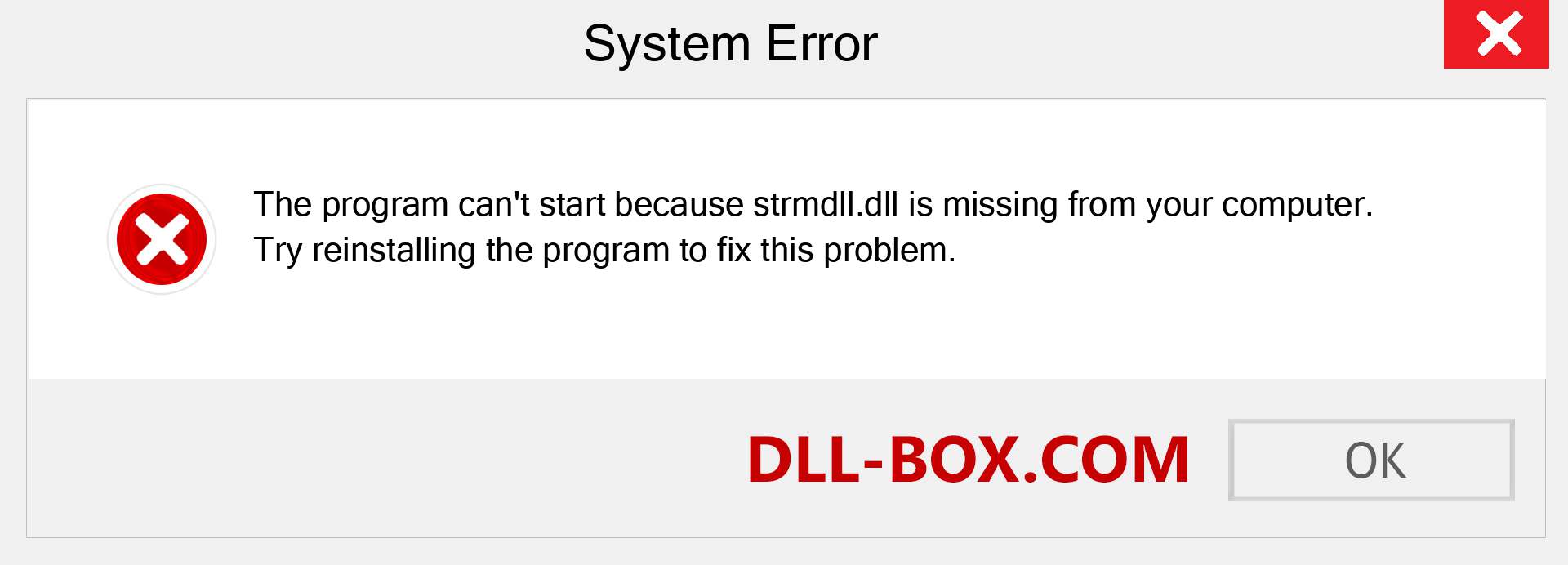  strmdll.dll file is missing?. Download for Windows 7, 8, 10 - Fix  strmdll dll Missing Error on Windows, photos, images