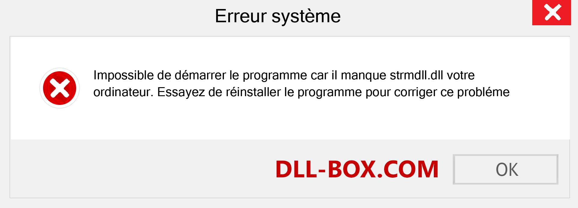 Le fichier strmdll.dll est manquant ?. Télécharger pour Windows 7, 8, 10 - Correction de l'erreur manquante strmdll dll sur Windows, photos, images